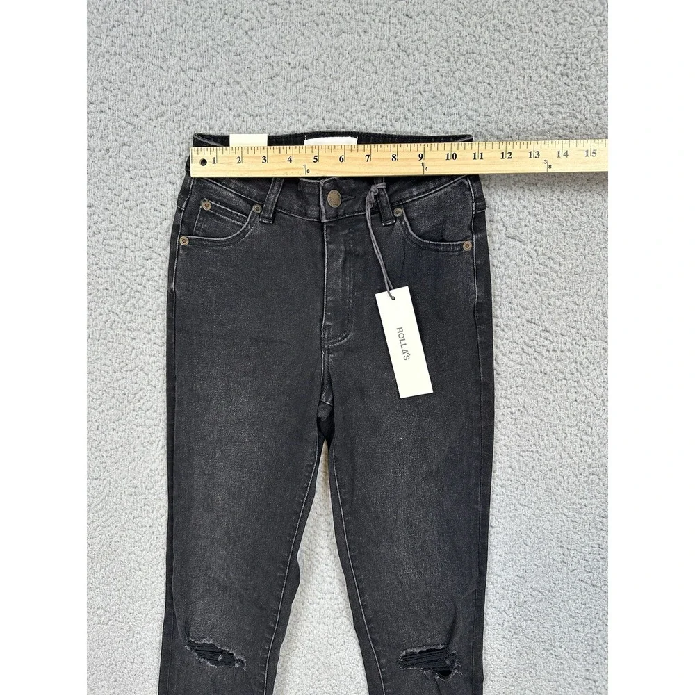 Rolla's Westcoast Ankle Jeans Women's Size 25 Black Denim Mid Rise Skinny NEW